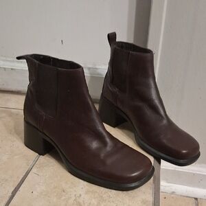 Elegant Brown Leather Ankle Boots